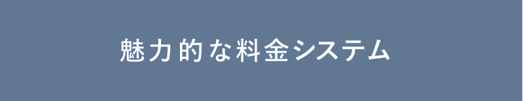 魅力的な料金システム